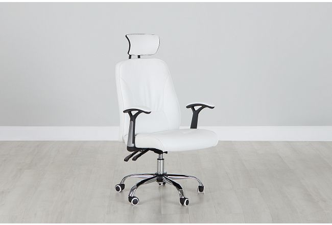 Aurora White Uph Desk Chair